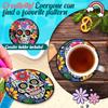 8 Pcs DIY Diamond Painting Coasters Kits DIY Diamond Art Coaster Set for Beginners Adults Art Craft Supplies