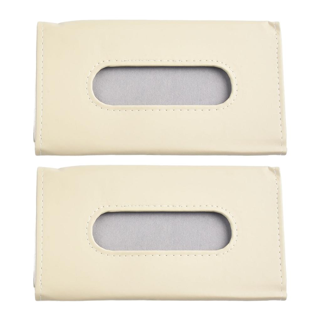 Keep Tissues Within Reach Car Interior Tissue Holder Stylish PU Leather Space Saving Design Suitable for All Cars