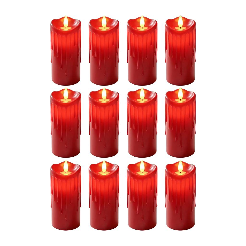 12-Pack Halloween Flameless LED Candles for Decorations