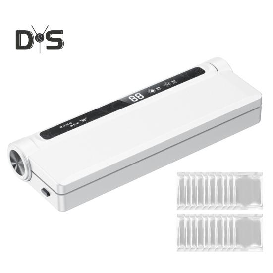 Food Vacuum Sealer Machine with Vacuum Bags Digital Display 60KPa Strong Suction Easy to Use Dry Wet Dual Use Vacuum Sealer