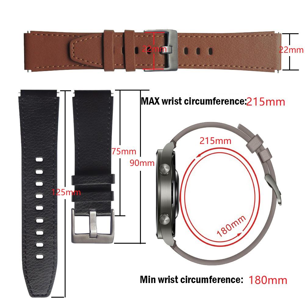 Læderrem Til Xiaomi Watch S1 /Amazfit GTR 2/47mm Rem Kvinder Mænd Armbånd Correa Til Huawei GT2 Pro Smartwatch Tilbehør