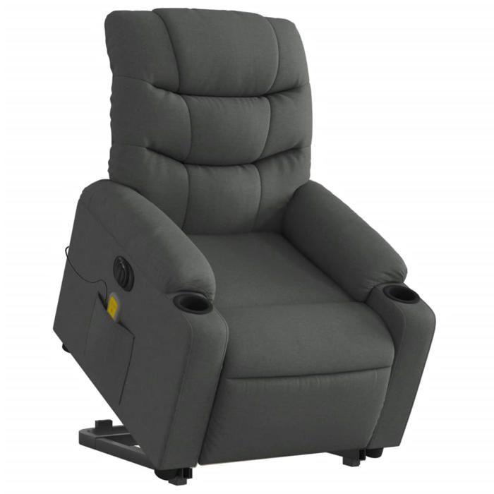 VidaXL Electric Massage Recliner, Relaxation Chair with Adjustable Backrest and Footrest, Salon Seat 3206673