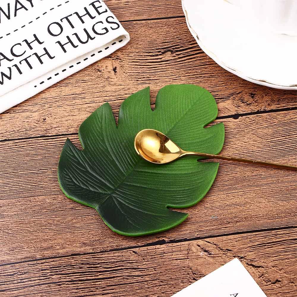Decoration Tropical Trivet Hawaii Theme Artificia Palm Leaves Table Mat Mug Pad Placemats Coasters