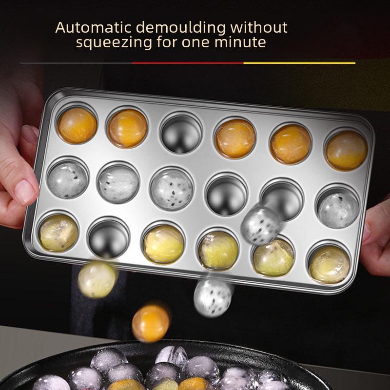 Eiswürfelform aus Edelstahl 304 mit Deckel zum Schnellfrieren