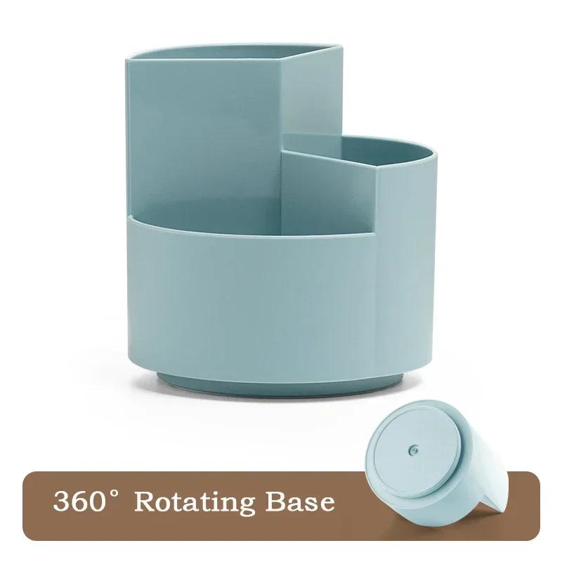 Držák na pera otočný o 360° Velkokapacitní přihrádka na tužky na psací stůl Organizér na psací potřeby s 9 mřížkami Stojan na psací potřeby do školy