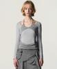 Kimjisu Overlaid Soft-Cut T-Shirt_Light Gray