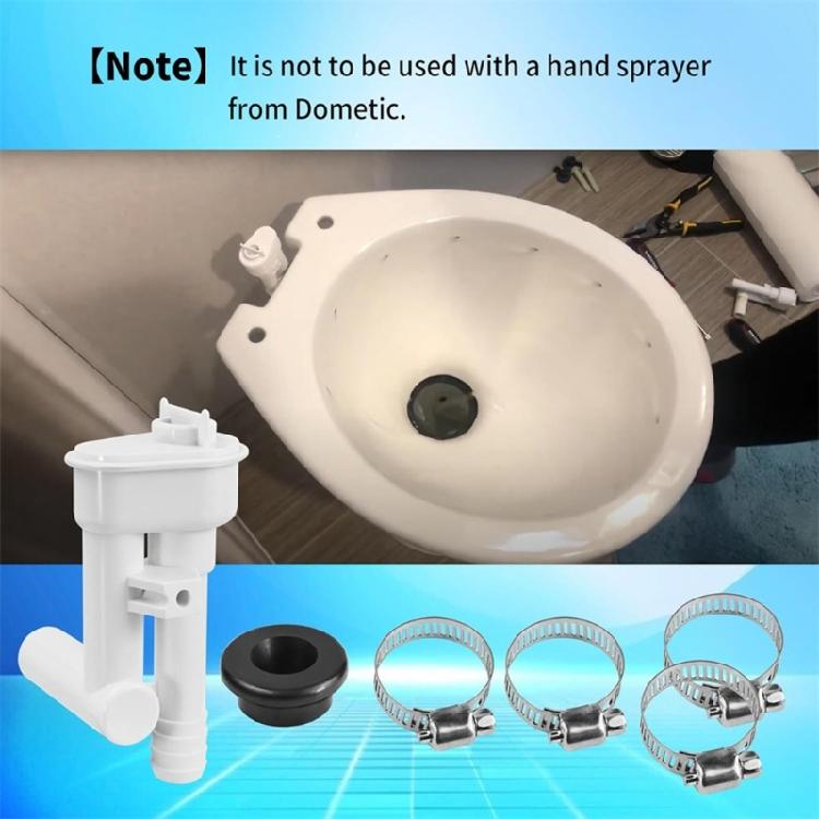 Easy Install Vacuum Breaker Sewage Backflow Prevention Motorhome Toilet Vacuum Breaker 385316906 for Travel Toilets