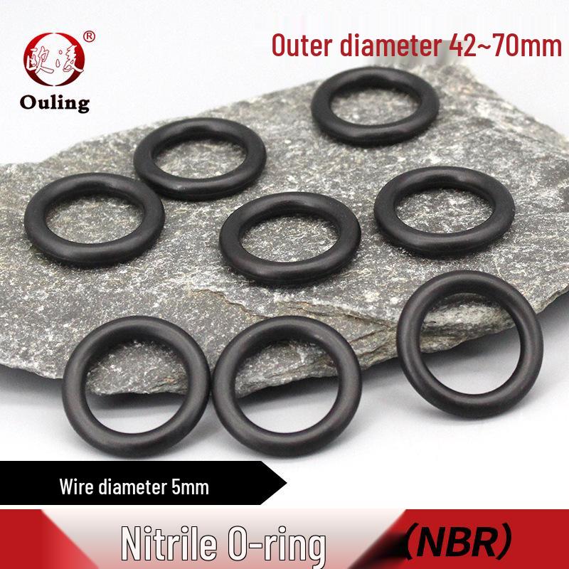 Nitrile Waterproof O-Ring, Outer Diameter 42-70mm, 5mm Thickness. 42*5mm (20 pcs) Black Nitrile O-ring