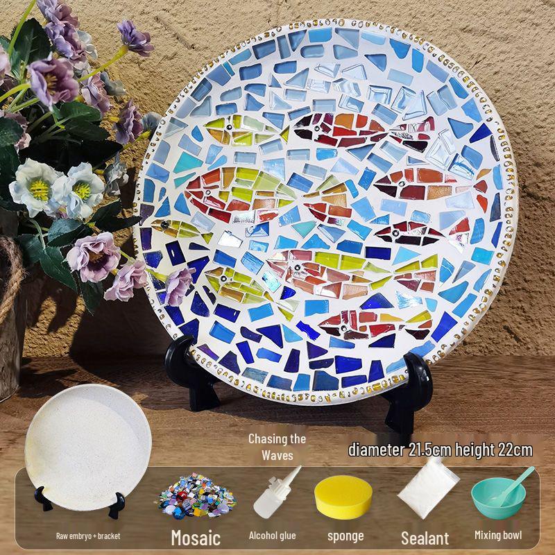 DIY Mosaic Plate Kit: Team Building, Children's Gifts, Parent-Child Educational Decor, Ornaments & Toys.