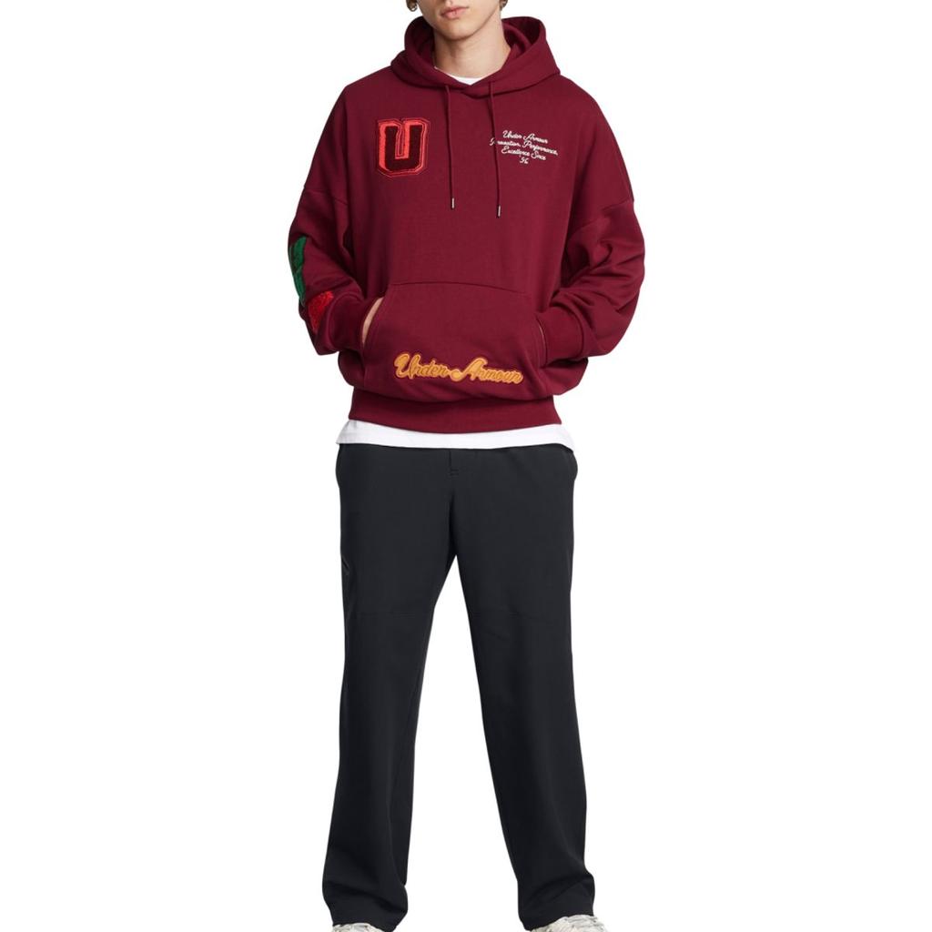 Under Armour Woven Solid Color Simple Comfortable Outdoor Sports Casual Pants Men Bottoms Black 1388824-001