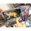 Movable Dinosaur Toy: Pterodactyl, Triceratops, & Tyrannosaurus Models with Open Mouth