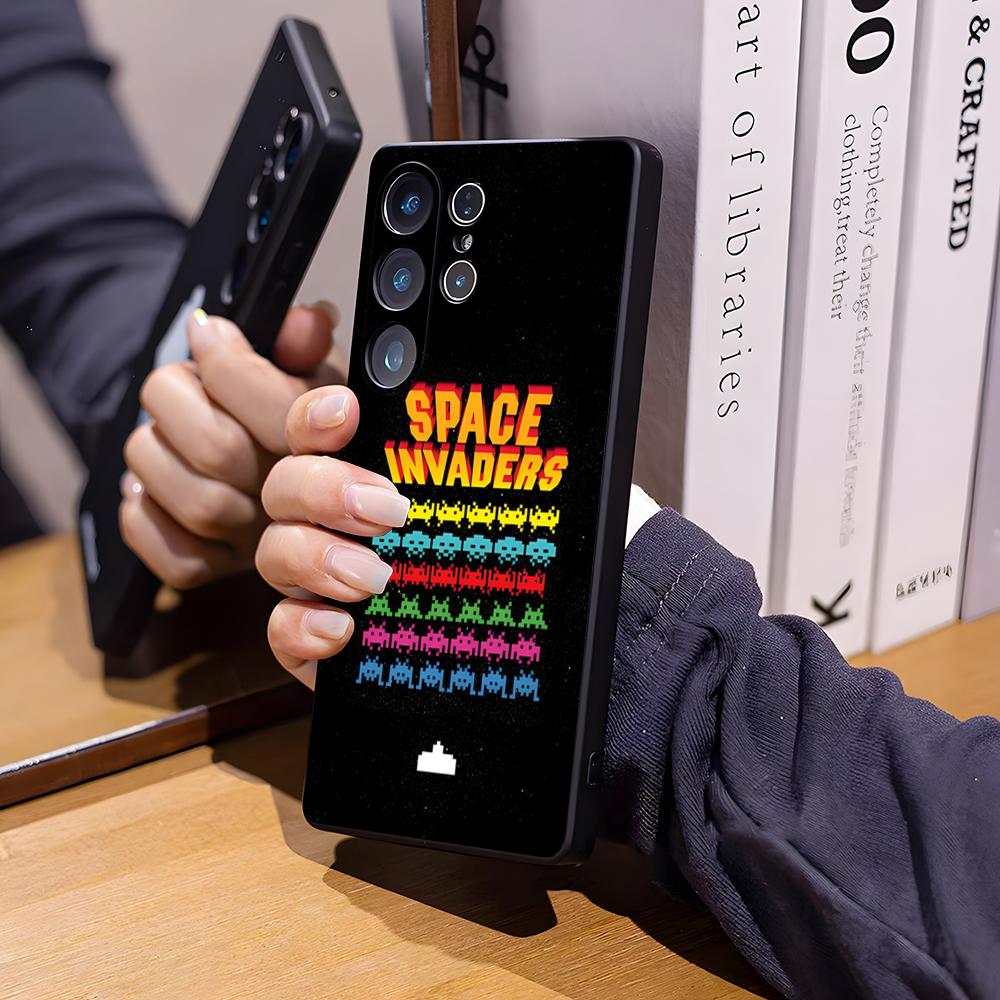 

Game Space Invaders Phone Case For Samsung S26 Ultra S25 Edge Ultra S23 S22 S21 S20 Ultra Plus S24 Fe Cover Samsung S21 Ultra