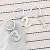 Creative and Unique New Digital Stainless Steel Key Ring Charms – Minimalist Digital Keyrings