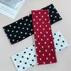 1 st Dam Elegant Söt Prickigt Tryck Elastiskt Tyg Prickigt Sportpannband, Lämpligt För Vardag, Träning, Löpning Svettabsorberande Hårband Huvudduk