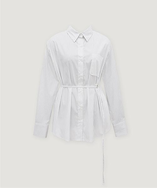 Diaeni Stripe Wrap Shirt