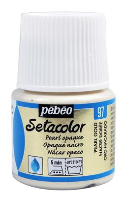 Pebeo Paints That Can Be Painted On Cloth Setacolor Opaque Pearl 45ml Pearl Gold NO.97