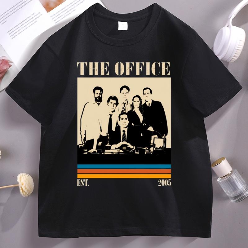 The Office TV Series T Shirt Retro Cotton Short Sleeve Tee Shirt Casual Round Neck Soft Breathable Tshirt Unisexclothing Tops