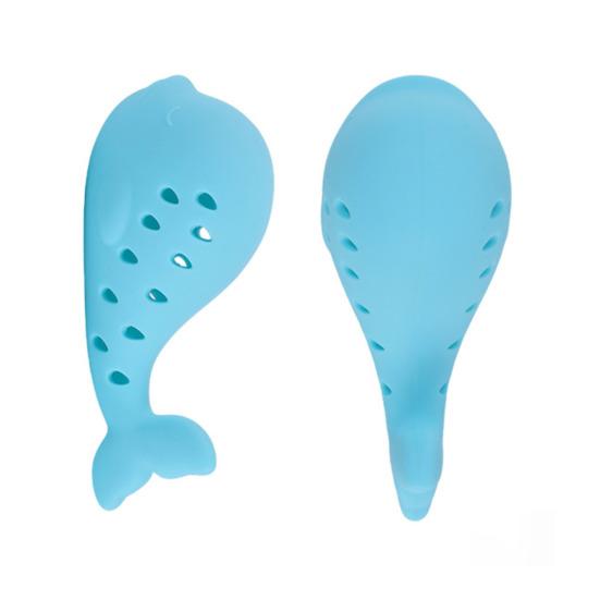 Silicone Whale Cat Chew Toy Pet Food Leakage Treat Dispensing Toy Indoor Cats Dogs Teething Cleaning Interactive Boredom Enrichment Toy