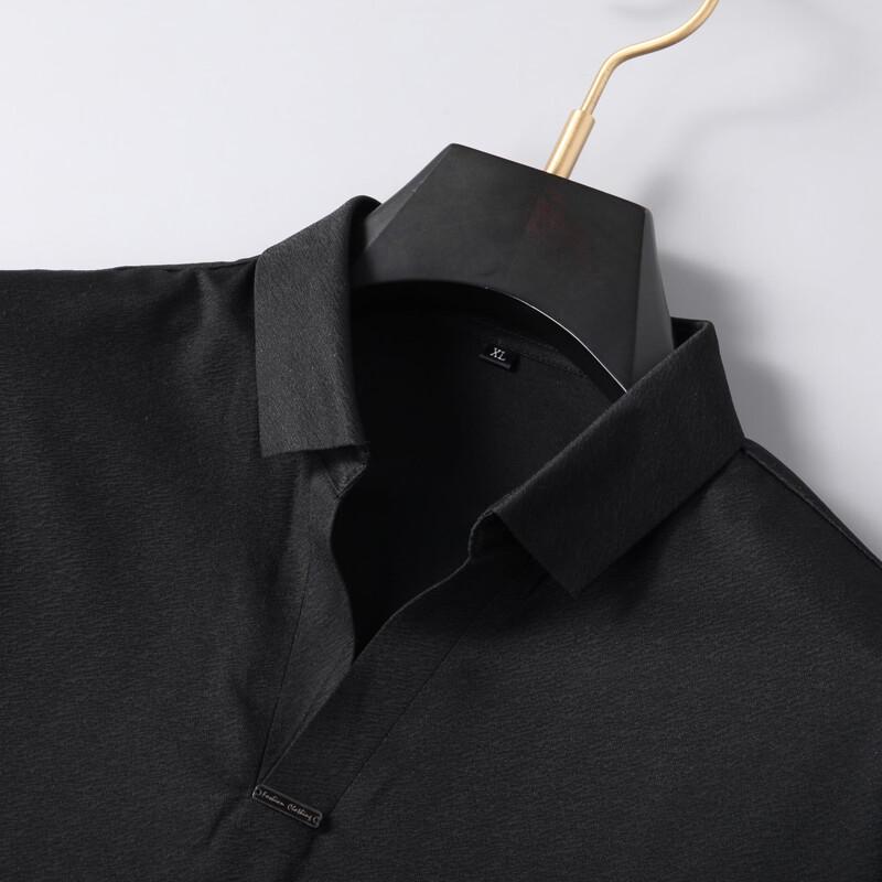 Polo Manches Courtes Dibenze pour Homme Grande Taille en Soie Glacée