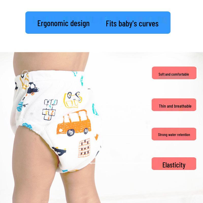 Cotton Leak-Proof Washable Baby Training Pants for Boys and Girls