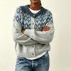Women's Retro Knitted Cardigan Sweater Coat with Buttons Loose Fit for Fall Winter