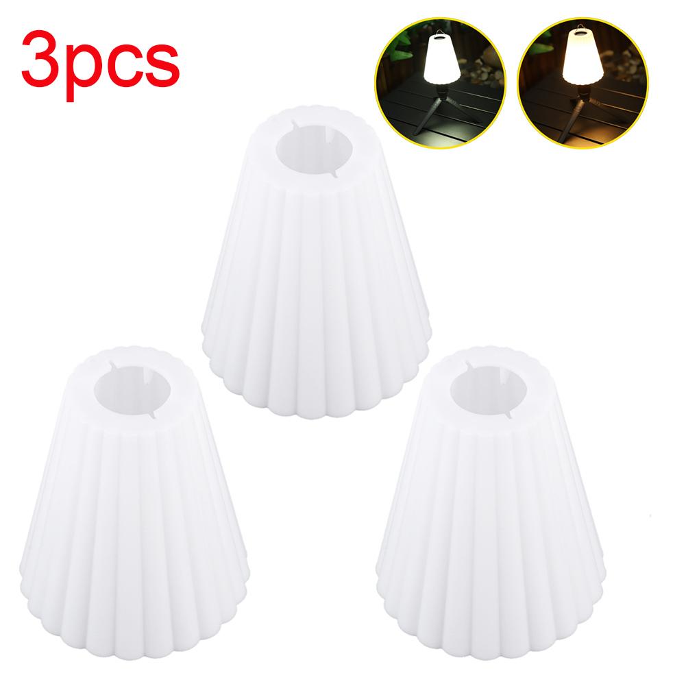 1-3Pcs White Lampshade Cover Flashlight Lampshade Bedroom Bedside Household Bulb Dustproof Decor Outdoor Camping Light Covers