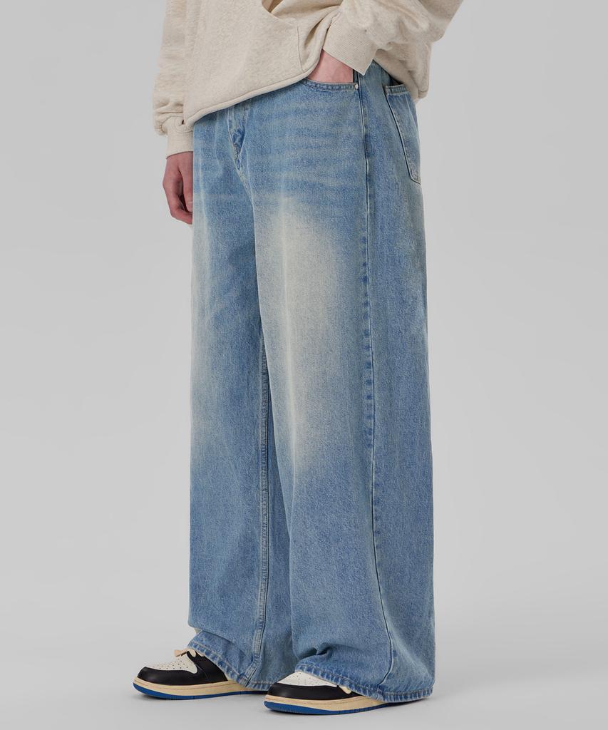 GLW Easy Wide Denim Pants Vintage Light Blue