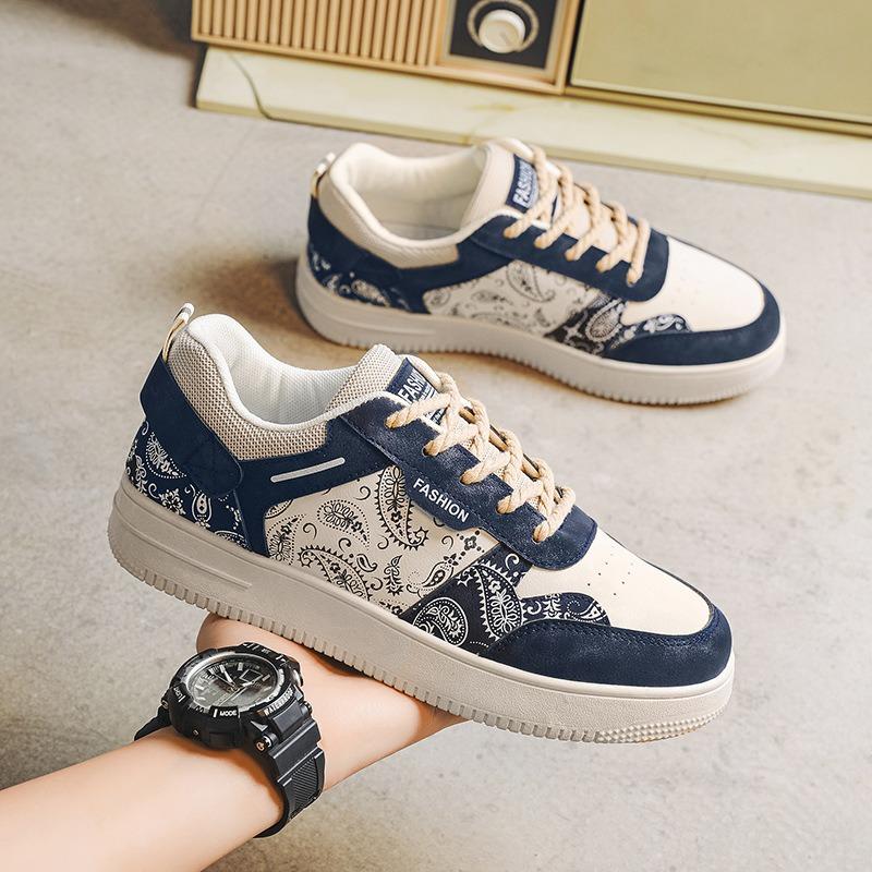 Autumn trend student breathable casual shoes low-top board shoes versatile flat-bottomed sports men's shoes