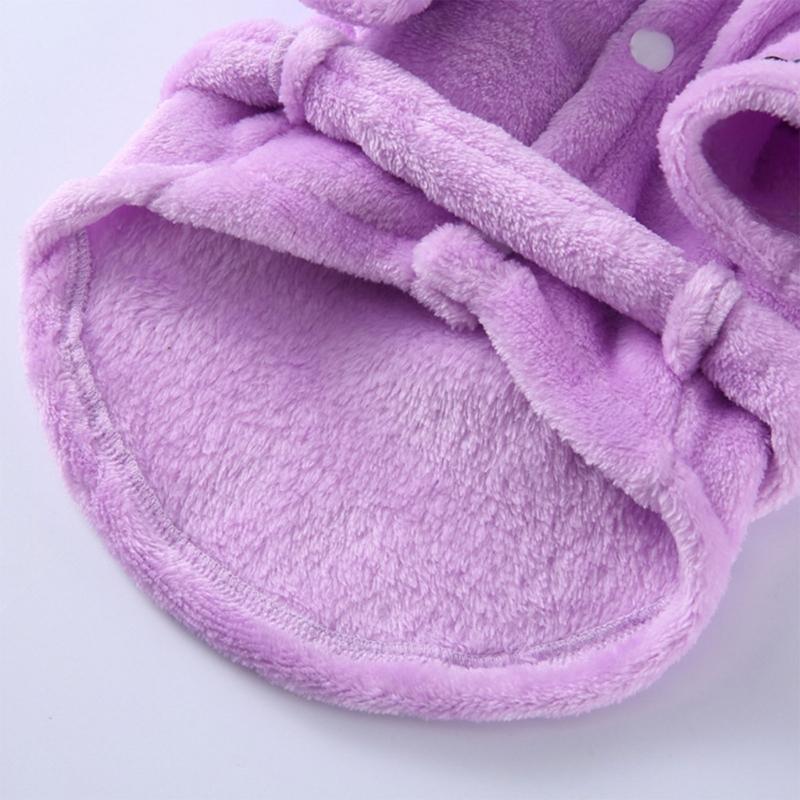 Puppy Dog Nightgown Breathable Puppy Bathrobes Comfortable Wear Solid Color Warm Pet Apparel Soft and Stretchy