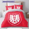 Logo della nazionale di calcio austriaca Motivo Biancheria da letto Decorazione per la casa Regalo di compleanno (1 * copripiumino + 2 * federa, senza nucleo),merchandising per fan.