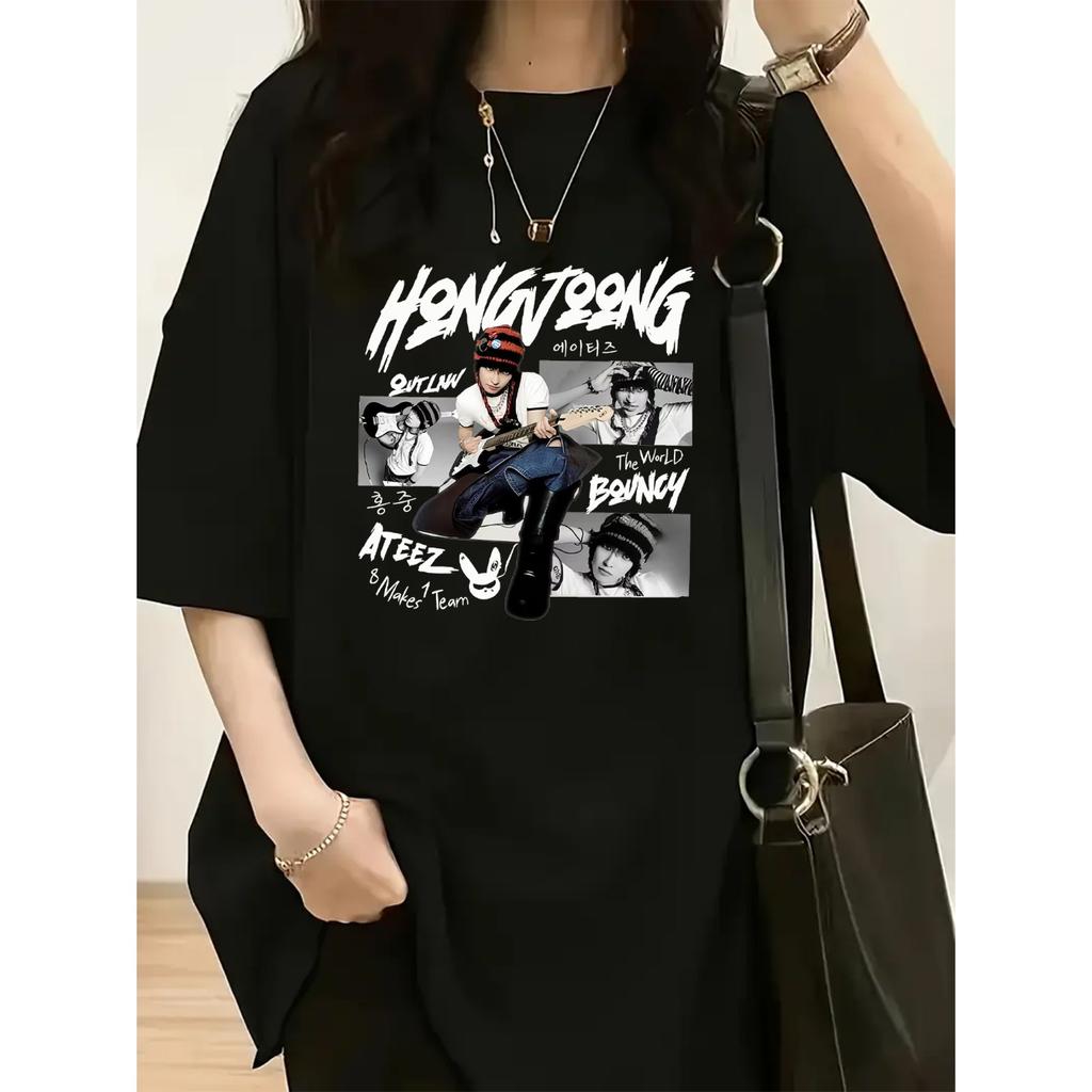 2026 Stray Kids Bang Chan Summer Fashion Trendy Men Women Vintage Top Hip Hop Streetwear Oversized Tshirt Short Sleeve Casual Clothing Y2K