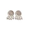 New thread tassel pearl stud earrings niche design French literary temperament earrings versatile fashion shell earrings