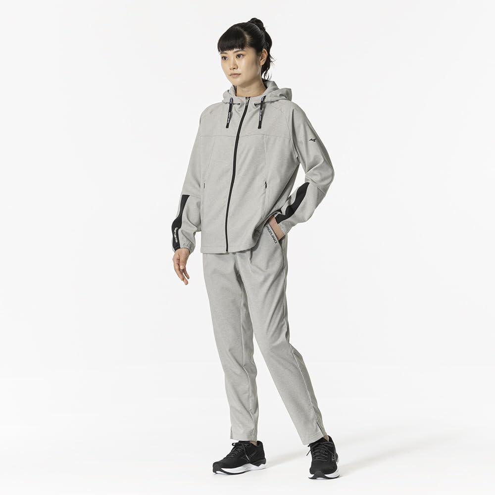 Mizuno Stretch Cloth Training UPF Gray 32MDB345 Women's Ankle-Length Pants, Sweat-Wicking, Quick-Drying, 50+, Heather,