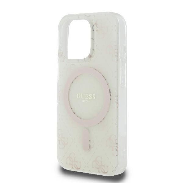 Guess Guhmp16Lh4Dteh Iphone 16 Pro6.3 Biały/White Hardcase Iml 4G Background Magsafe
