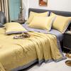 Summer Ice Silk Quilt Thin Section Air Conditioning Blanket Single Double Queen Size Bedding Set With Pillowcase