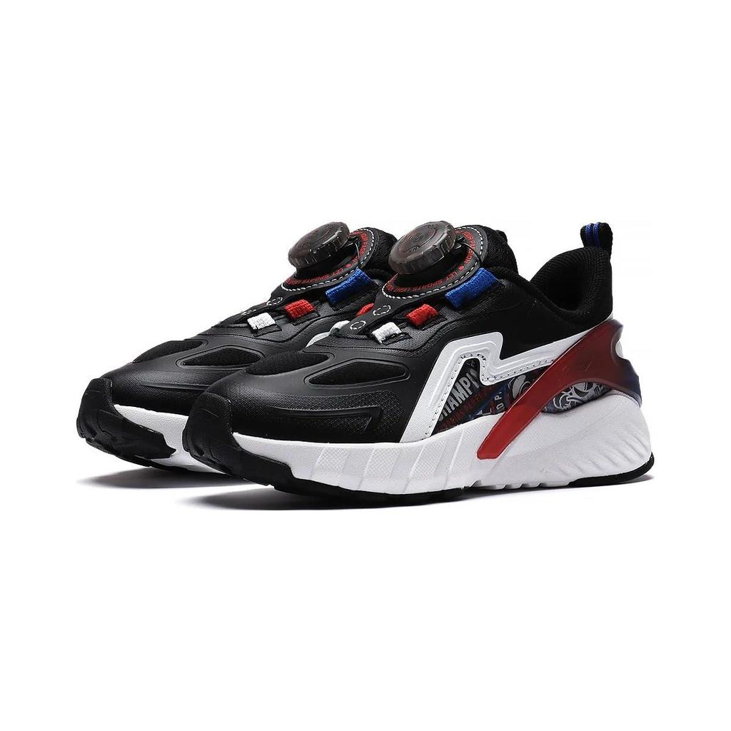 LiNing Flash Shadow Trendy Casual Non-Slip Shock Absorbing Wear-Resistant Rebound Kids Casual Shoes Kids Shoes Black White YKNS116-3