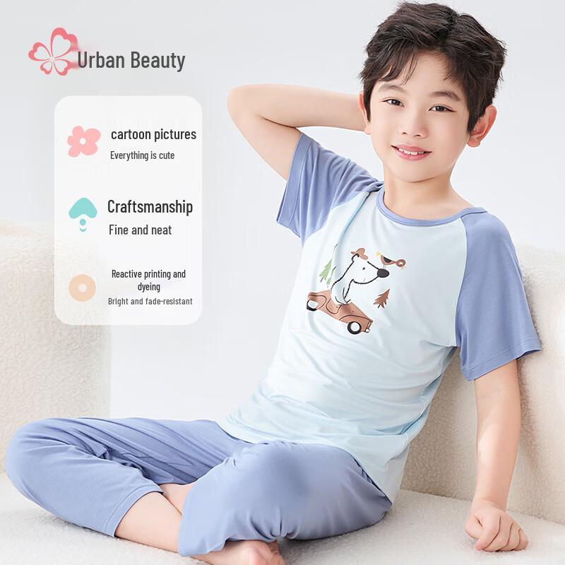Boys' Summer Short Sleeve Pajama Set