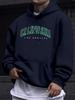 Men's California Los Angeles Print Hoodie Casual Long Sleeve Pullover Hooded Sweatshirt Streetwear Loose Fit Male Hip Hop Tops
