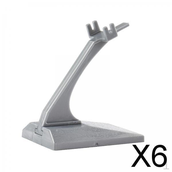 6xAircraft Model Stand Desktop Portable Durable for Diecast Aircraft Toys Planes , Gray,