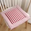 Cotton Linen Seat Pad Square Plaid Chair with Ties, Breathable Cushion, Buffalo for Hard Chairs Check Dining Cushion Home Office Chair, 16 X Inch Soft