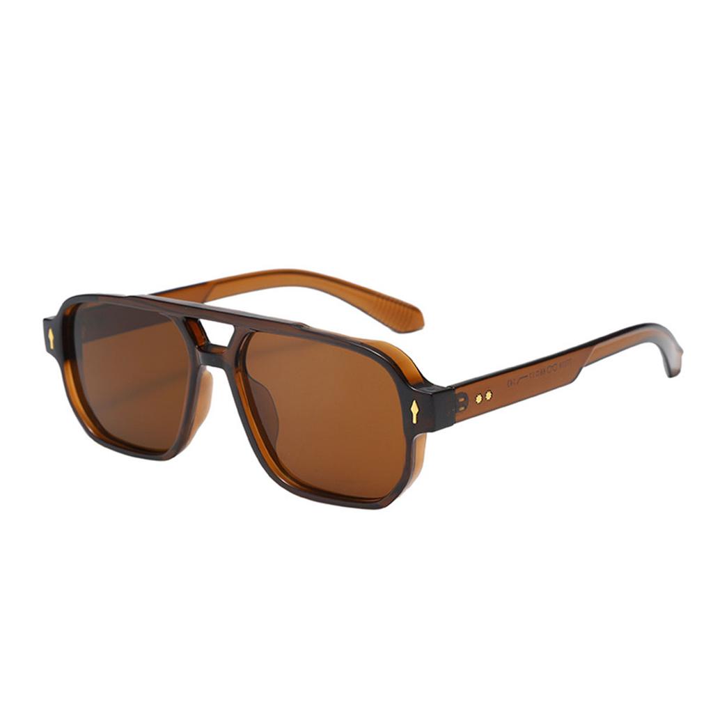 New Fashionable Men's Double Beam Sunglasses, Pilot's Retro Casual Driving Sunglasses, UV Protection