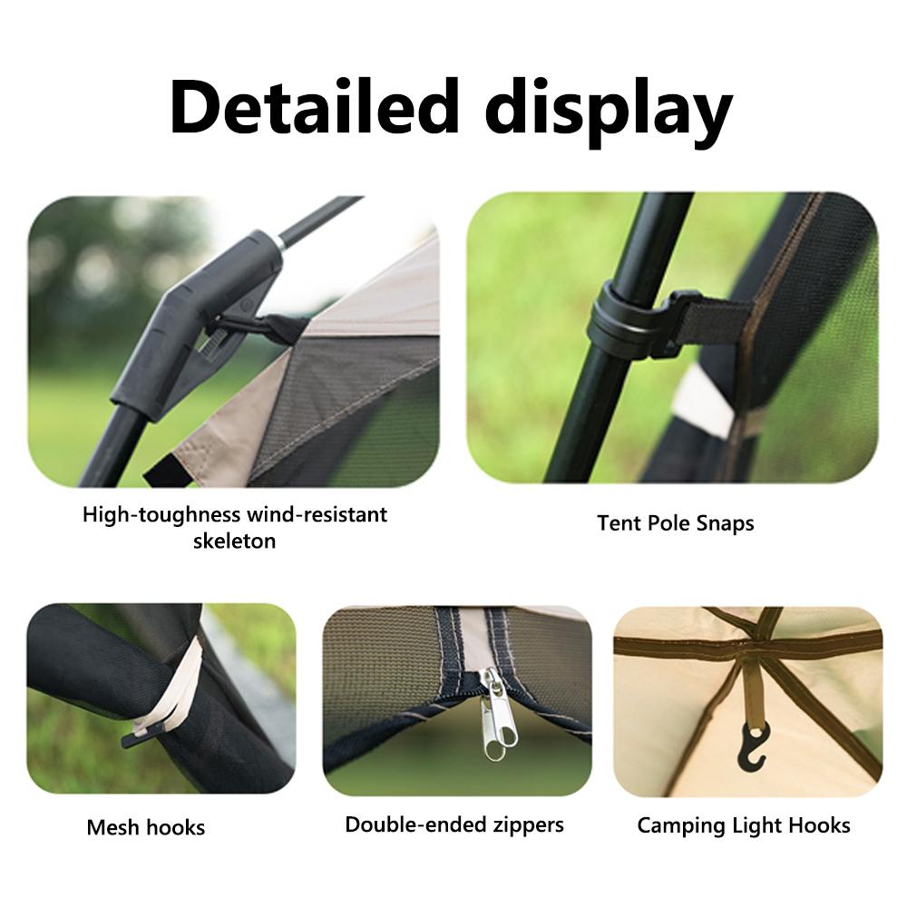 Outdoor Camping Picnic Tent Large Space Tent Garden Fishing Sunscreen Shading Tent Mosquito-proof Tent