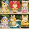 Cartoon Corgi Action Figure Model Marine Animal Doll Desktop Gifts Ornaments