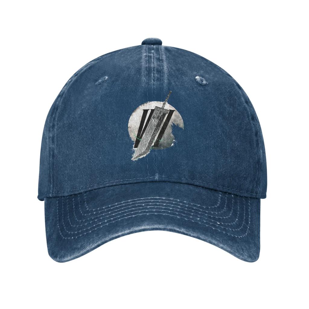 Fantasy Reborn FF7 Gewaschene Baseballkappe Fitted Retro Sun Trucker-Hut Sommer Damen Herren Laufen Hippie Baseballkappen