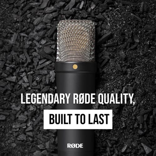 RODE Microphones NT1 Signature Series Large Diaphragm Condenser Microphone, Black (NT1SIGNATUREBLACK)