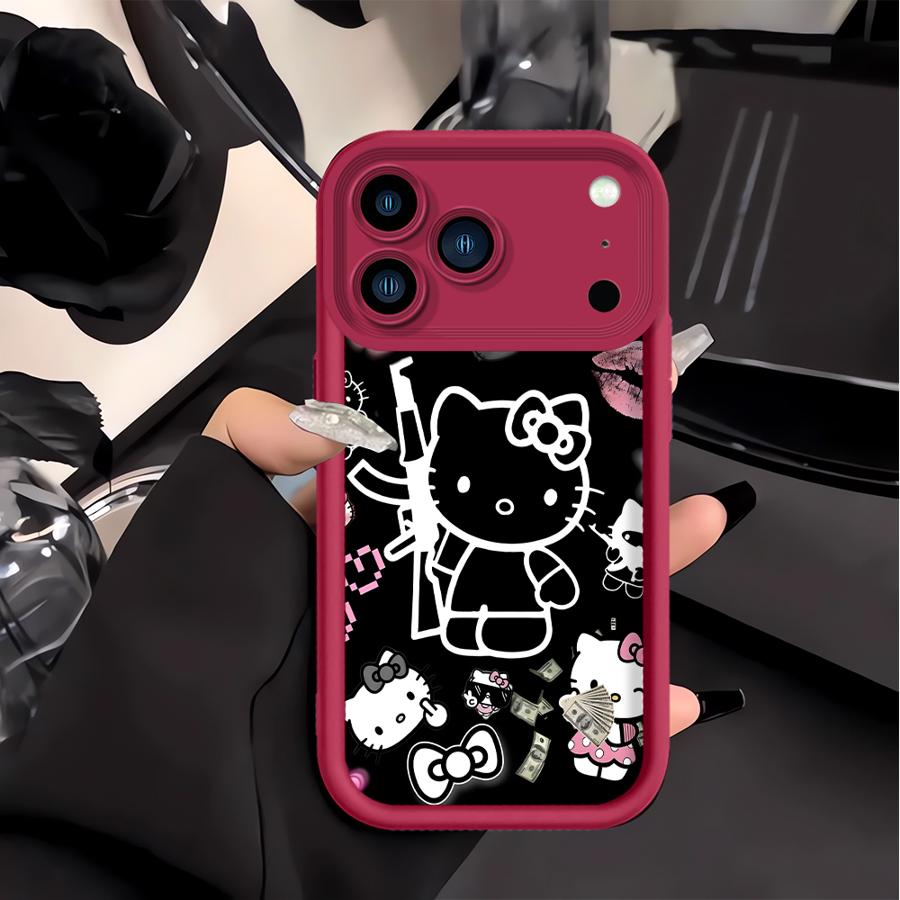 Ak47 K-Kittys Cat Phone Cover Case for Apple iPhone 17 Pro Max 13 Mini 14 Plus 16e XS XR 16 Air 15 11 12
