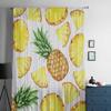 Aquarell Ananas Textur Tüll Fenstervorhänge für Schlafzimmer Luxuriöse Heimdekoration Vorhänge im Wohnzimmer Chiffon Paneele