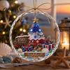 Seasonal Festive Decorations Ocean Themed Christmas Ornaments, Lighthouse/Wreath/Santa Claus/Xmas Tree/Snowman/Deer Hanging Wall Decor Decor, Acrylic