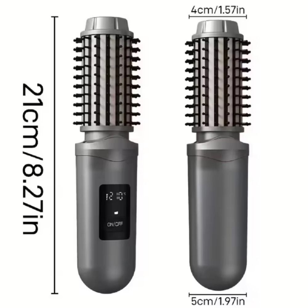 Cordless Electric Hair Straightening Comb 3 Temperature Portable Hair Straightener  Travel Use