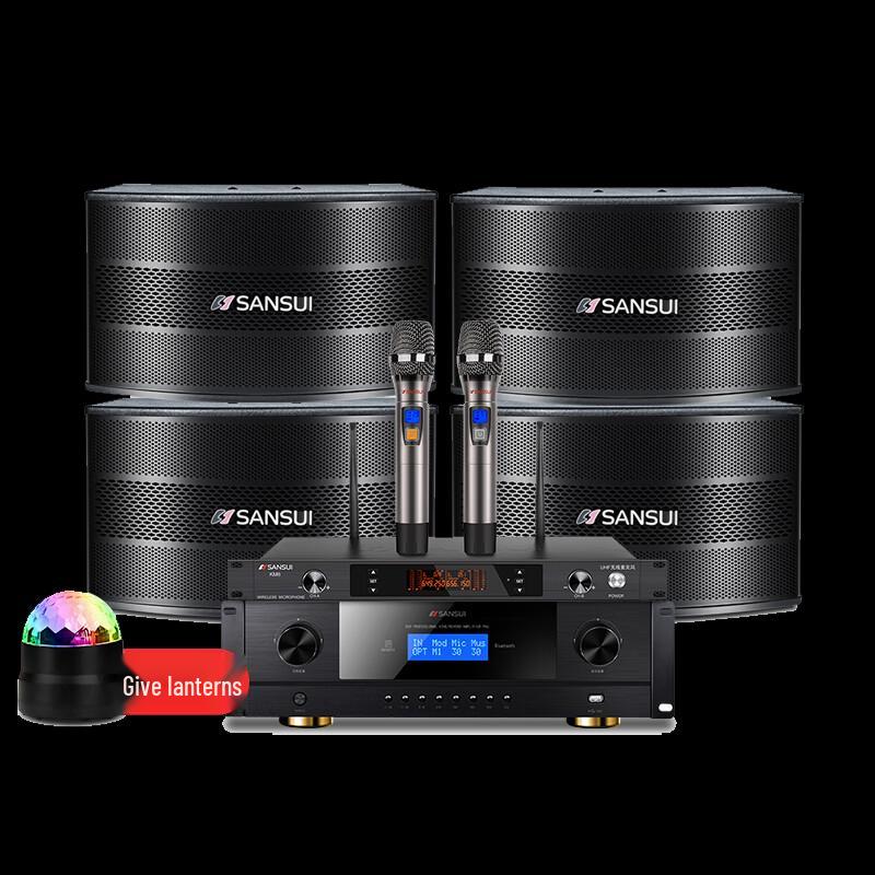 SANSUI H11 Home KTV Karaoke System with 10-inch Speakers CN plug (adapter included) (CN version)